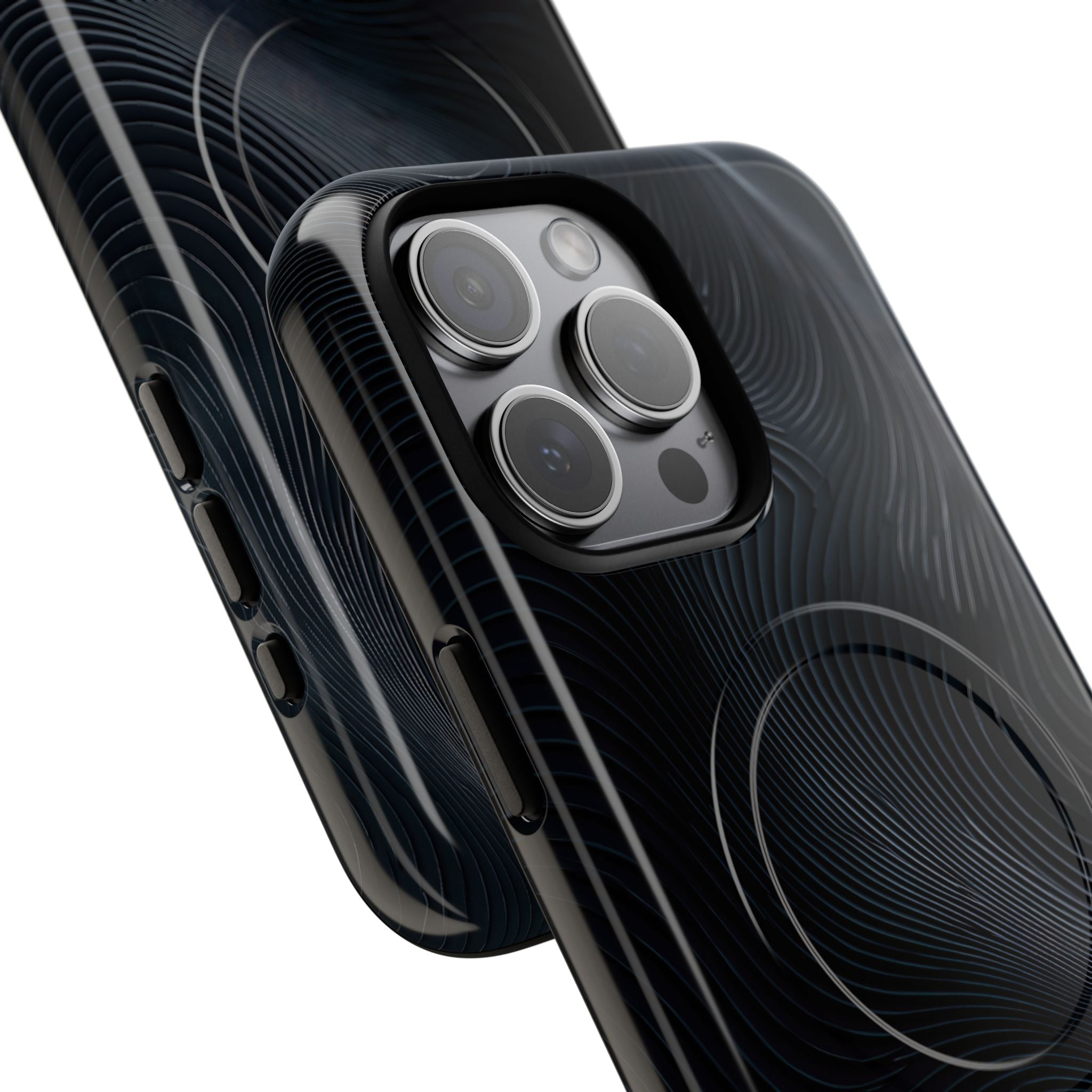 Black Tough 2.0 Magsafe Phone Case for iPhone - Obsidian Ridge Flux