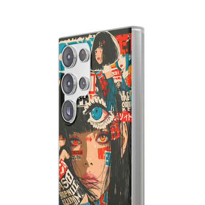 Shibuya Street Collage · Lite Phone Case for Samsung · Red