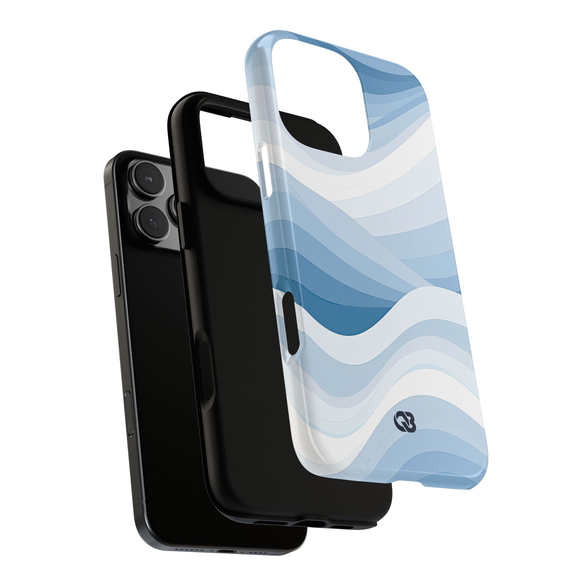 Blue Tough Phone Case for iPhone - Glacial Indigo Flow