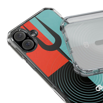 Teal Impact MagSafe Phone Case for iPhone - Sonic Static Split