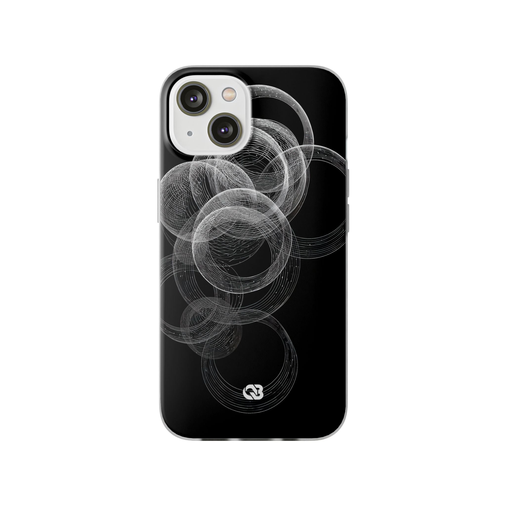 Black Lite Phone Case for iPhone - Kinetic Wireframe Orbit