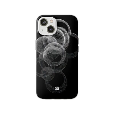 Black Lite Phone Case for iPhone - Kinetic Wireframe Orbit