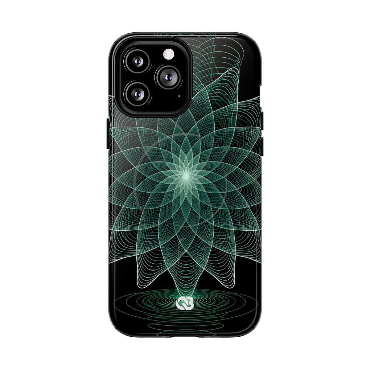 Verdant Harmonic Bloom · Tough 2.0 Magnetic Phone Case for iPhone · Black