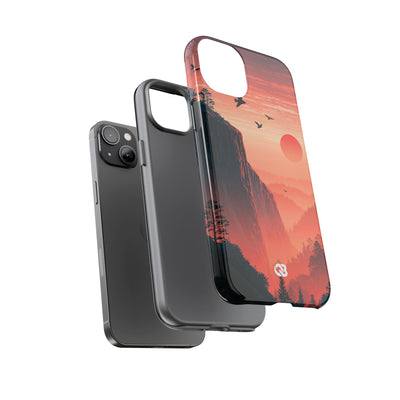 Orange Tough Phone Case for iPhone - Crimson Ridge Flight