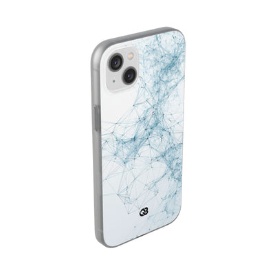 Blue Lite Phone Case for iPhone - Glacial Neural Web