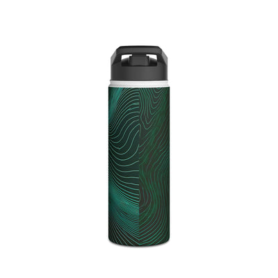 Emerald Topography · Insulated Water Bottle · Green