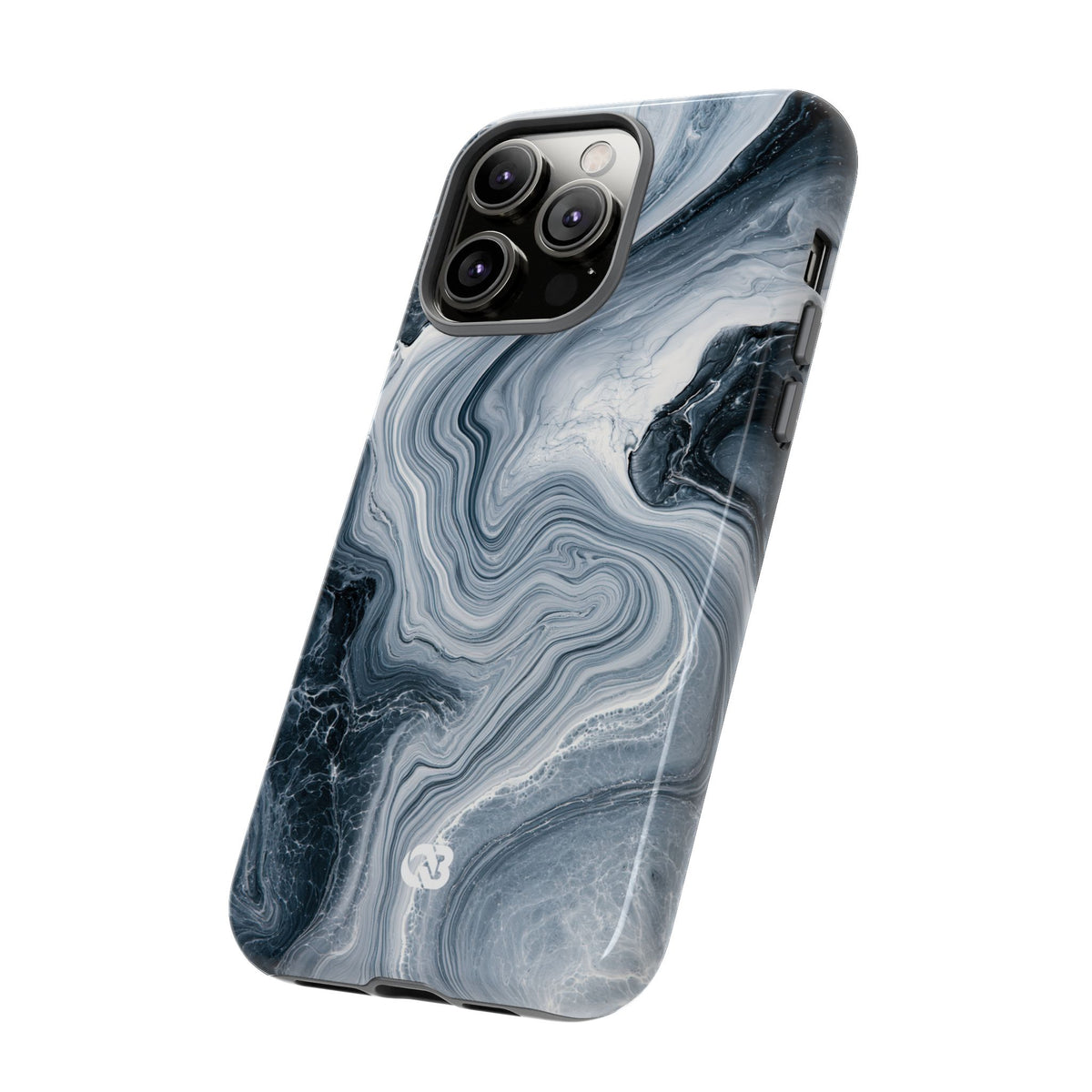 Suminagashi Ink Flow · Tough Phone Case for iPhone · Grey