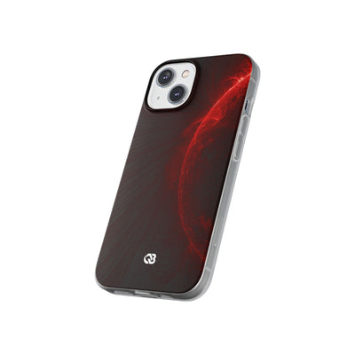 Red Lite Phone Case for iPhone - Solar Crimson Flare