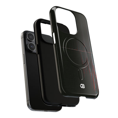 Black Tough 2.0 Magsafe Phone Case for iPhone - Corrupted Data Stream
