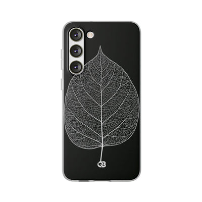 Black Lite Phone Case for Samsung - Bleached Leaf Lattice