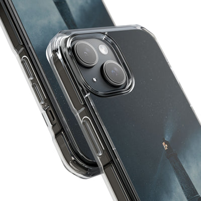 Nordic Coastal Beacon · Clear Impact Magnetic Phone Case for iPhone · Blue