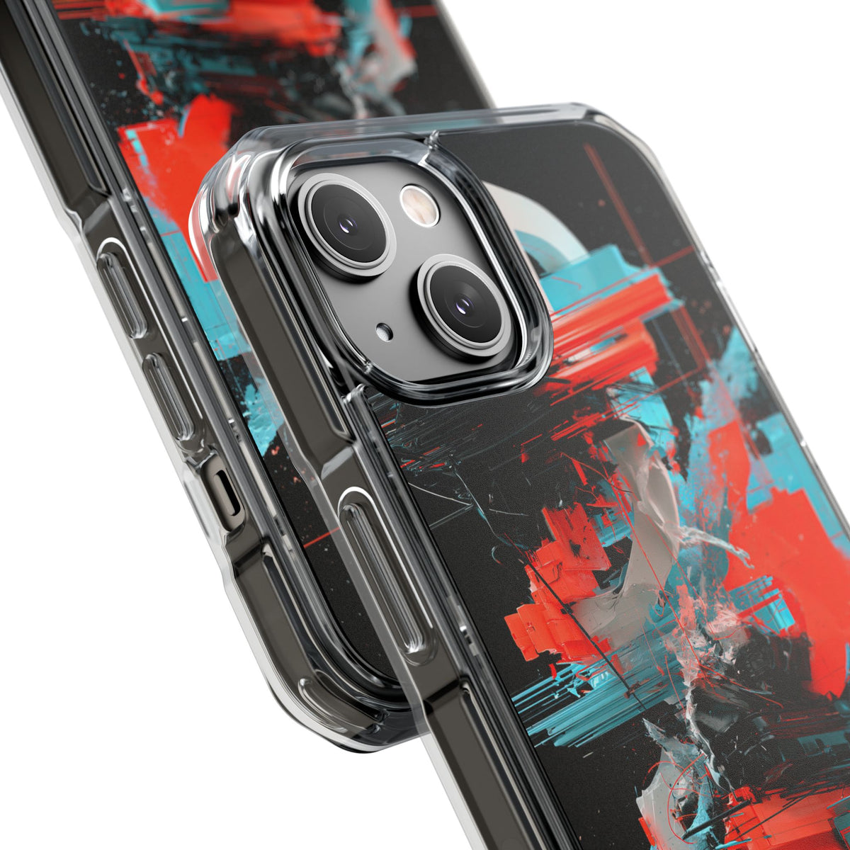 Fragmented Cyber Core · Clear Impact Magnetic Phone Case for iPhone ·  Black