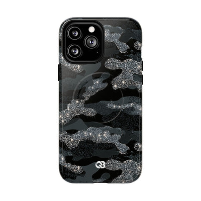 Glitter Shadow Camo · Tough 2.0 Magnetic Phone Case for iPhone · Black