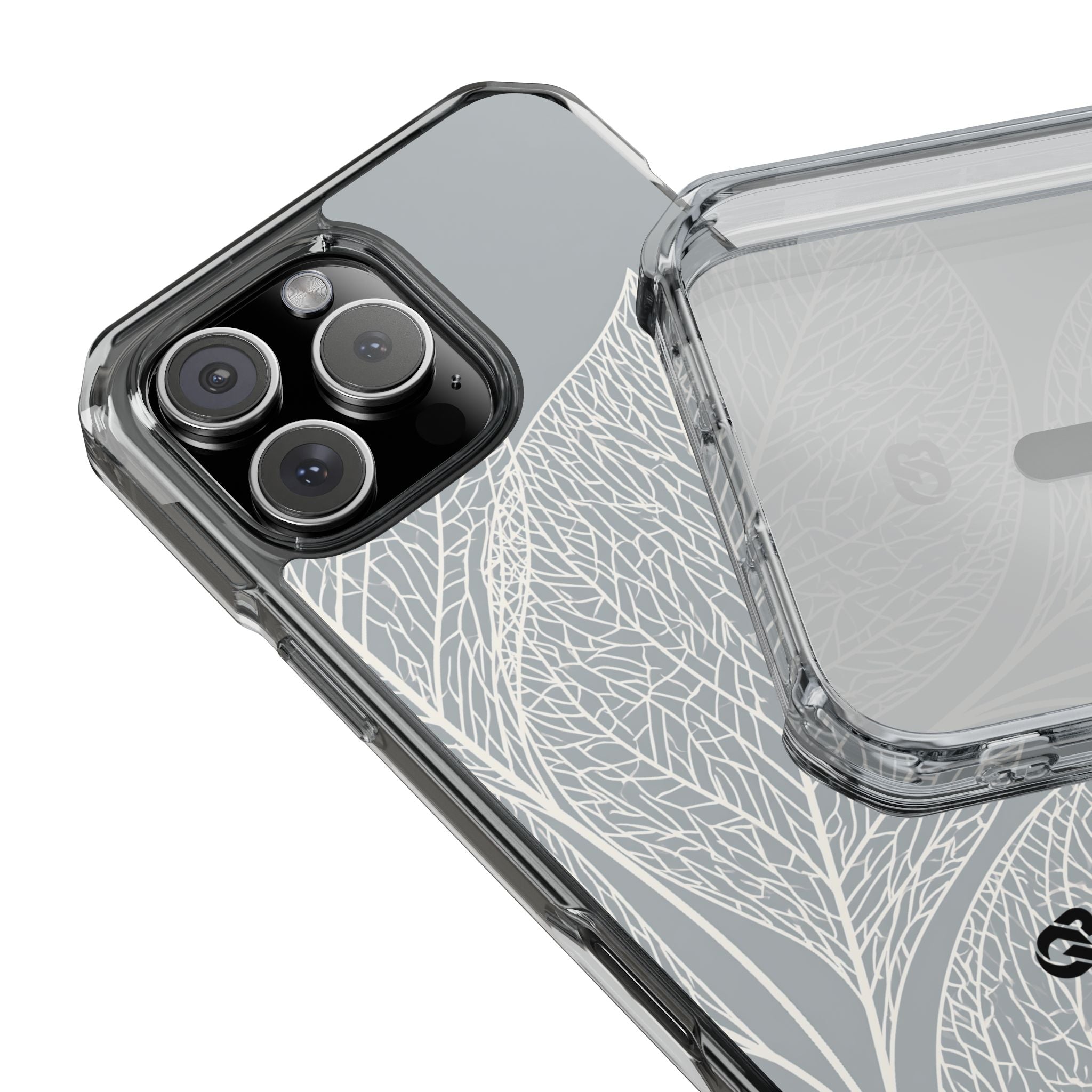 Grey Impact MagSafe Phone Case for iPhone - Frosted Ash Veins