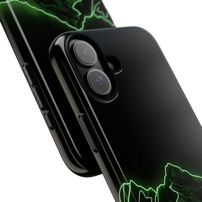 Nordic Mountain Contour · Tough Phone Case for iPhone · Black