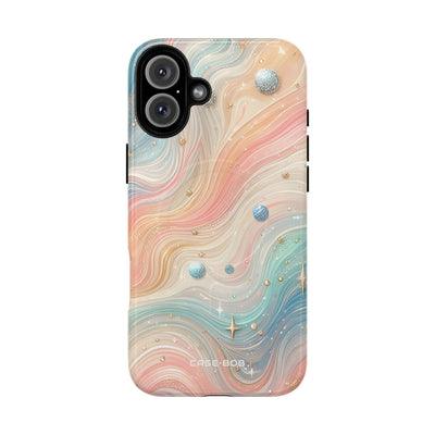 Iridescent Swirls iPhone 16 Plus Skal - Tough+