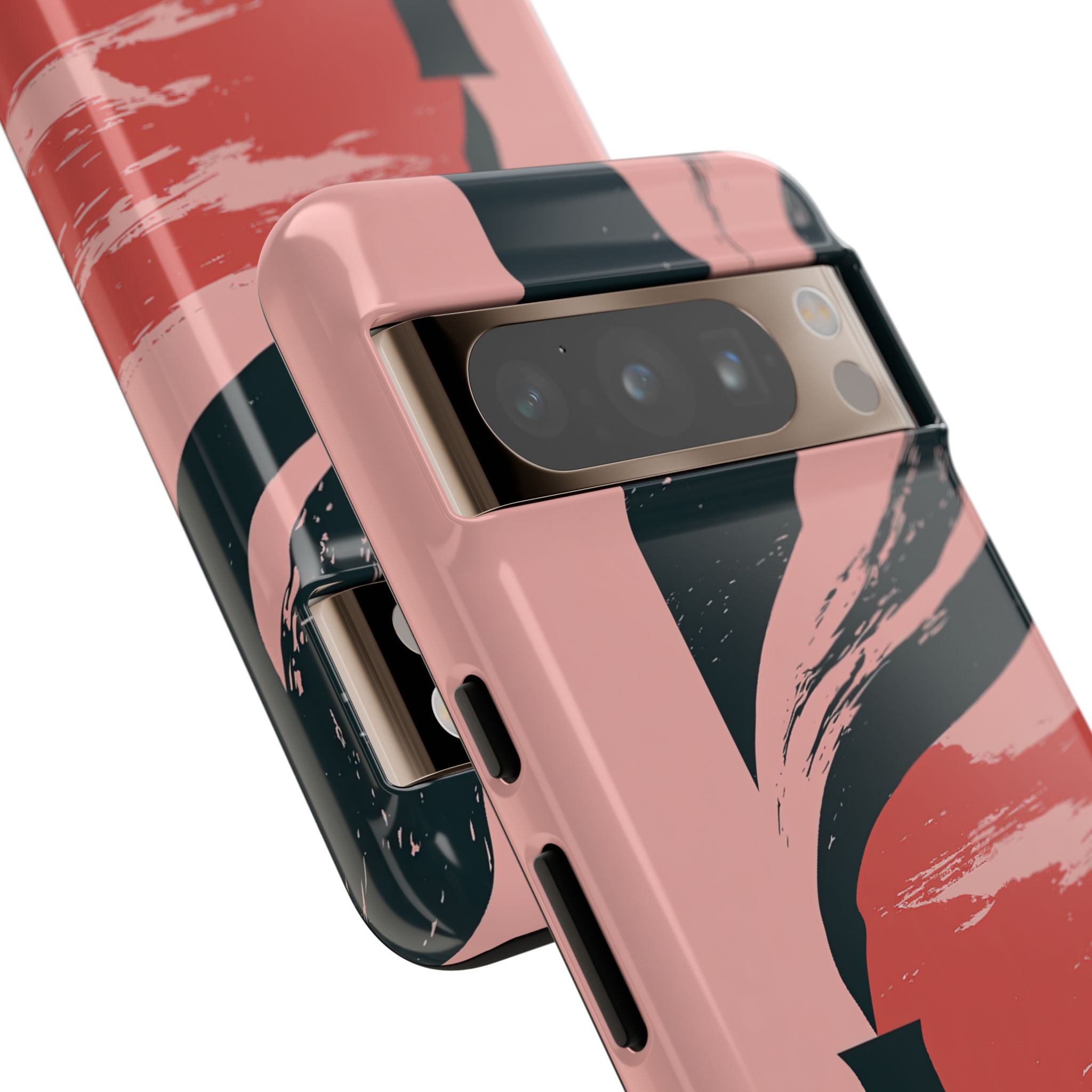 Pink Tough Phone Case for Google Pixel - Cinder Rose Plume