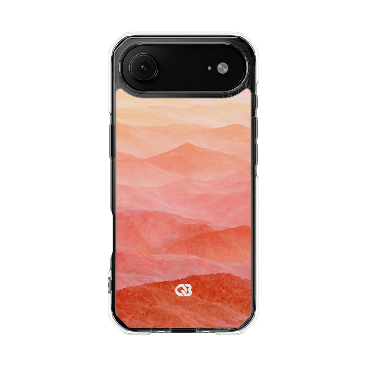 Alpenglow Ridge Vista · Clear Impact Magnetic Phone Case for iPhone · Orange