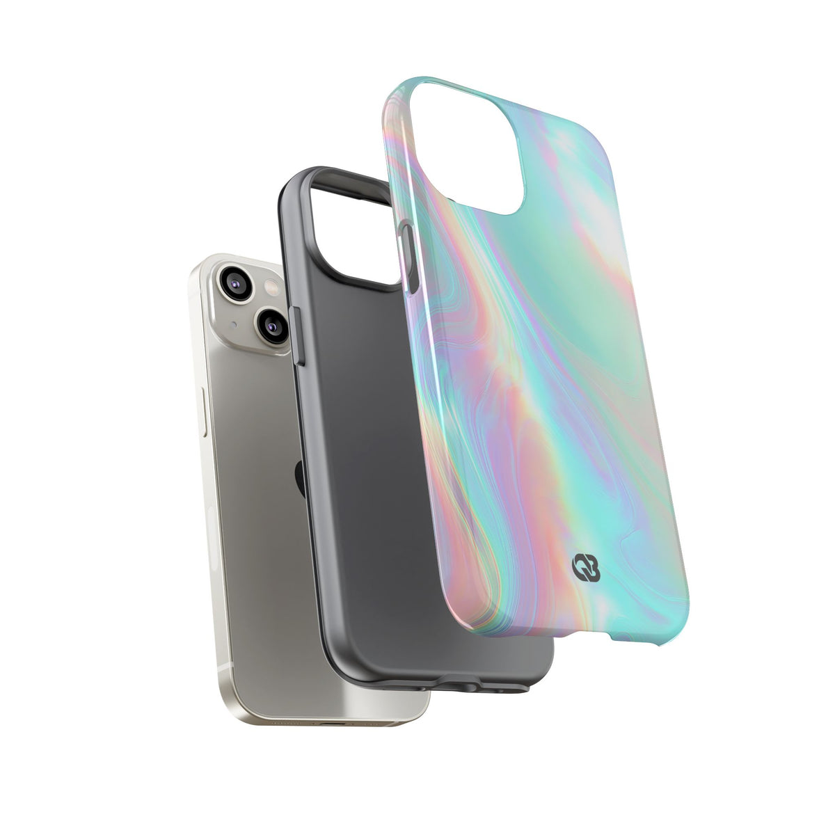 Prismatic Liquid Light · Tough Phone Case for iPhone · Teal