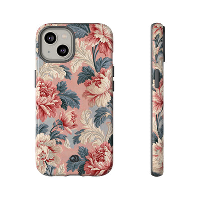 Blush Peony Jacquard · Tough Phone Case for iPhone · Pink