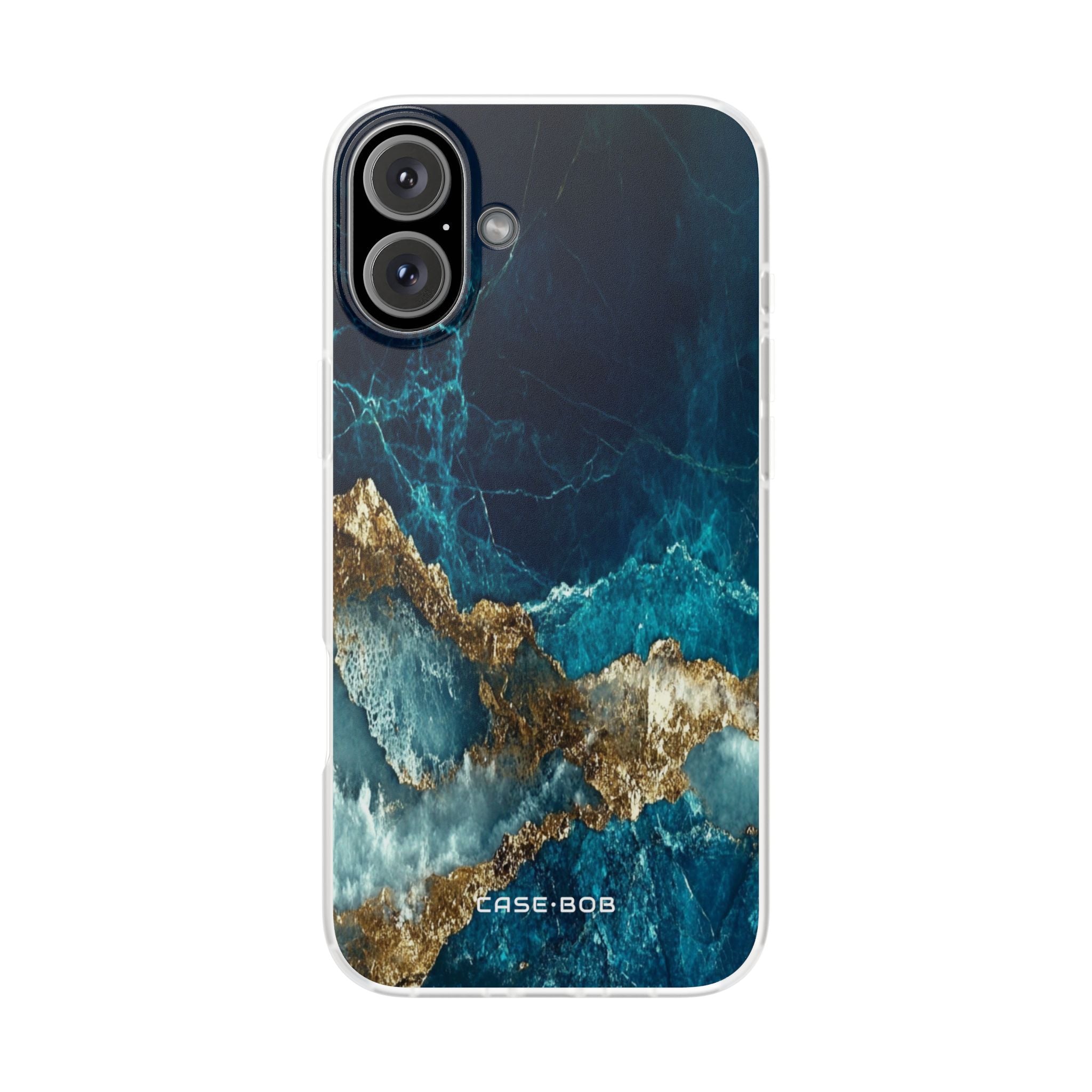 Gezacktes Gold Split iPhone 16 Plus Case - Soft