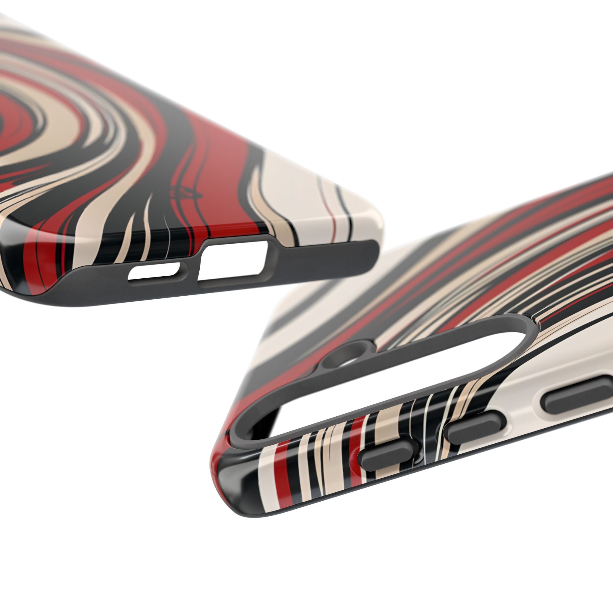 Crimson Flow Waves · Tough Phone Case for Samsung