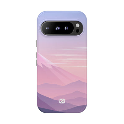Purple Tough Phone Case for Google Pixel - Lavender Alpine Dawn