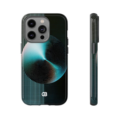 Blue Tough Phone Case for iPhone - Cyan Vector Sphere