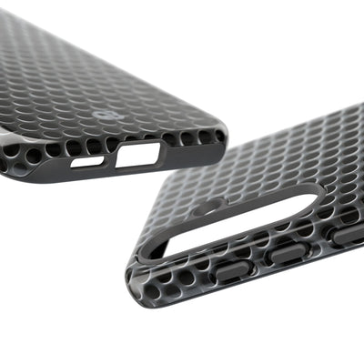 Silver Tough Phone Case for Samsung - Brutalist Steel Mesh