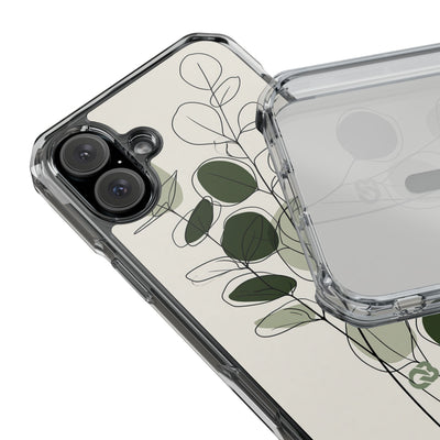 Green Impact MagSafe Phone Case for iPhone - Muted Eucalyptus Sketch