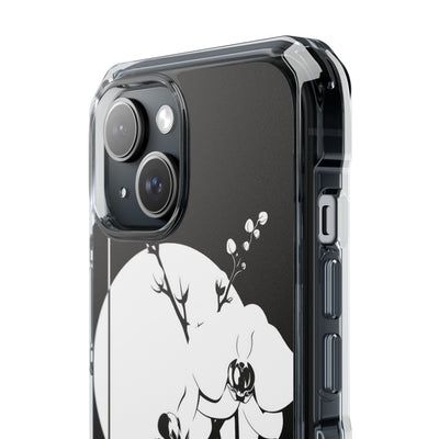 Black Impact MagSafe Phone Case for iPhone - Lunar Orchid Grid