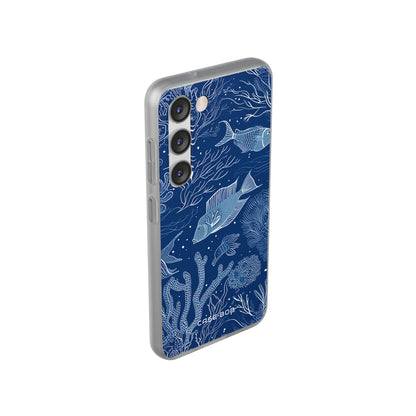 Navy Scale Reef Samsung S23 Case - Soft