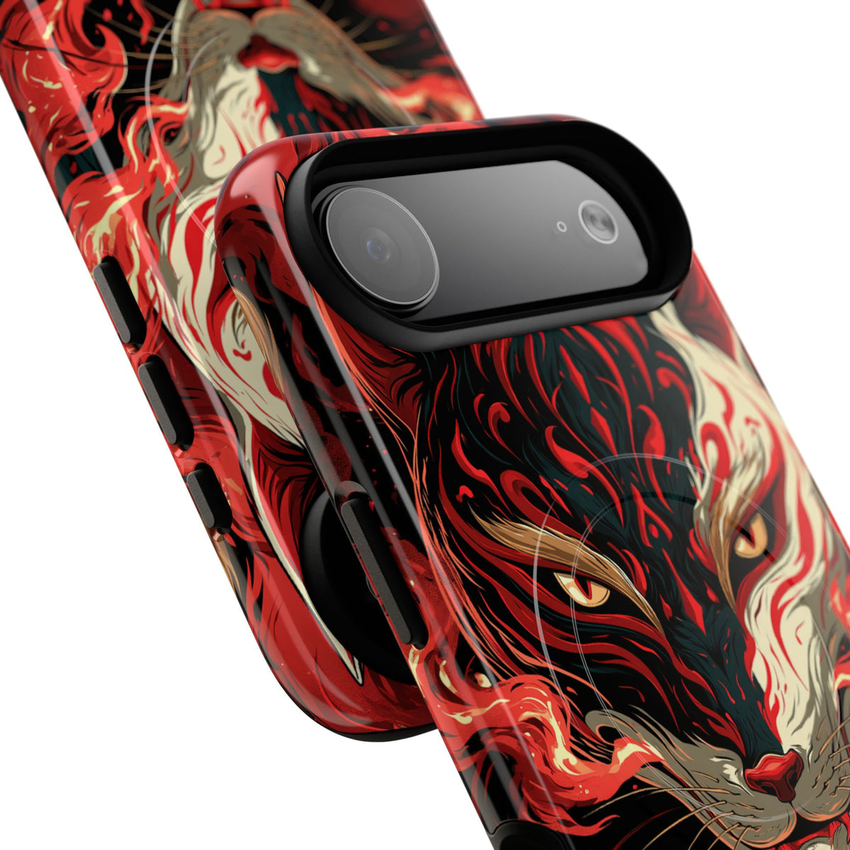 Crimson Kitsune Spirit · Tough 2.0 Magnetic Phone Case for iPhone · Red