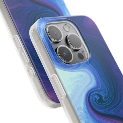 Azure Fluid Swirl · Lite Phone Case for iPhone ·  Blue