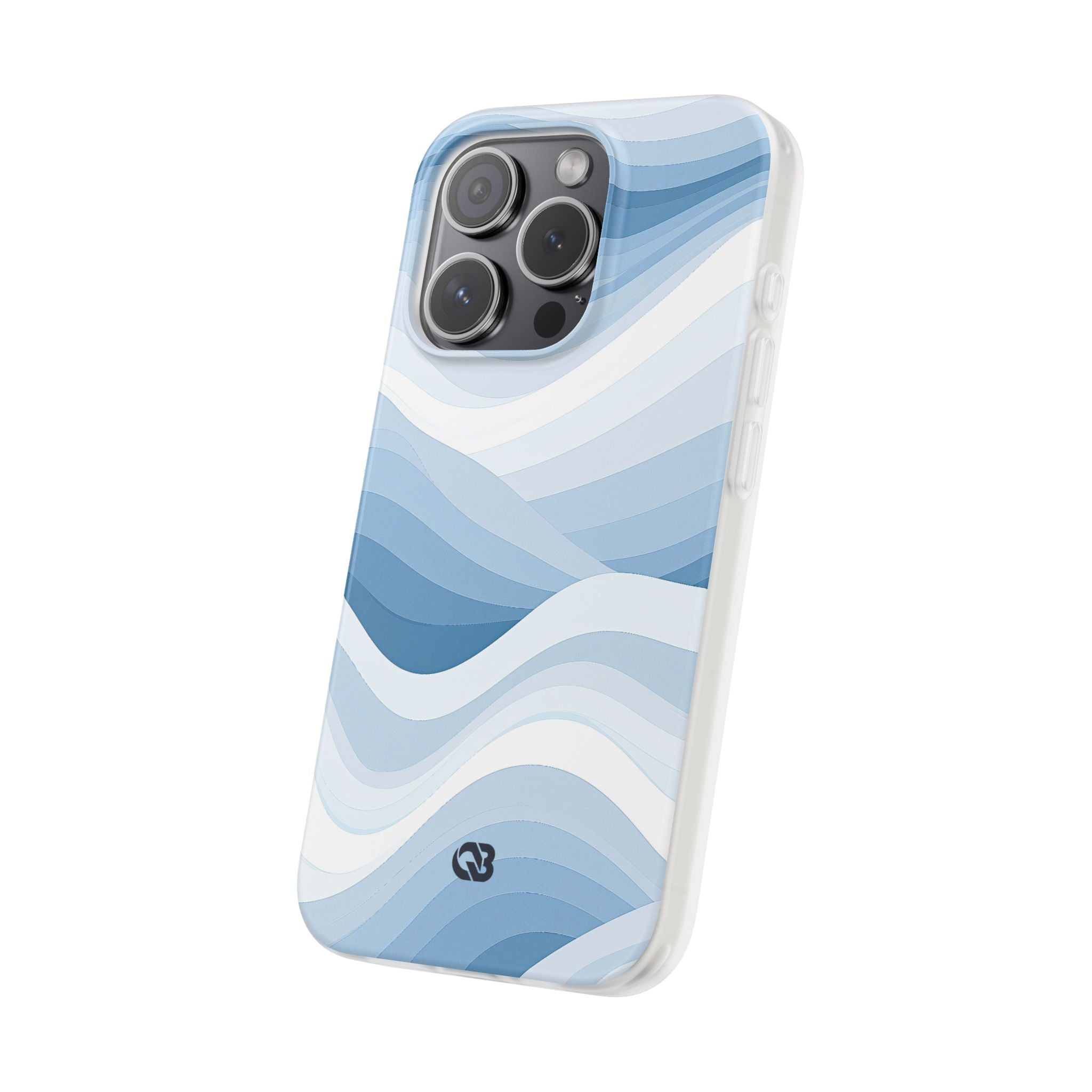Blue Lite Phone Case for iPhone - Glacial Indigo Flow