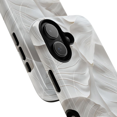 Sculpted Ivory Leaves · Tough+ Hoesje voor iPhone · Magsafe