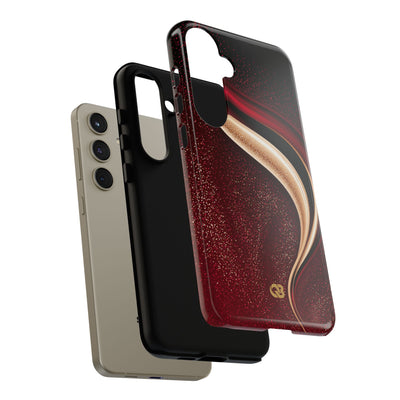 Gilded Crimson Flow · Tough Phone Case for Samsung · Red