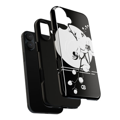 Black Tough 2.0 Magsafe Phone Case for iPhone - Lunar Orchid Grid