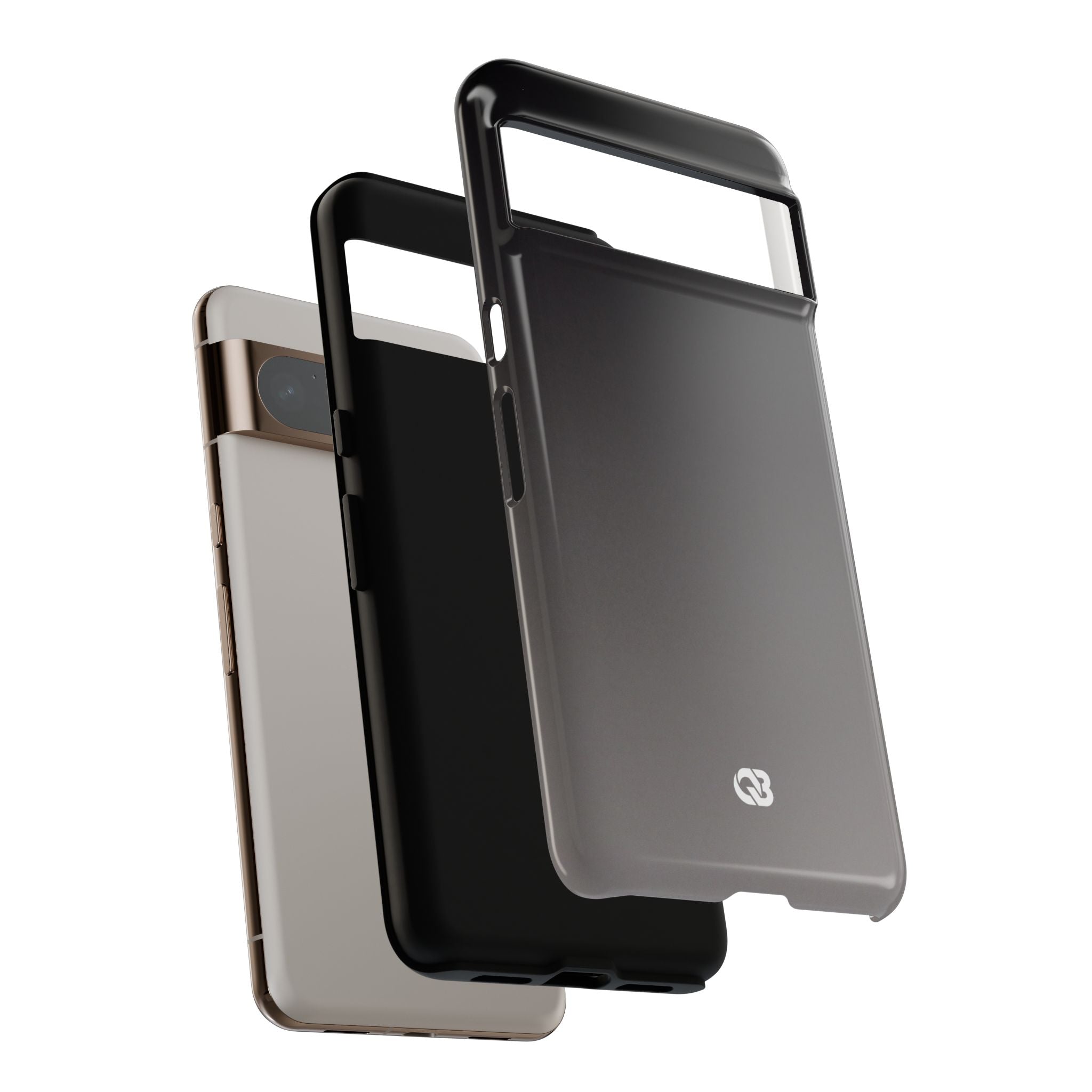 Grey Tough Phone Case for Google Pixel - Obsidian Ash Fade