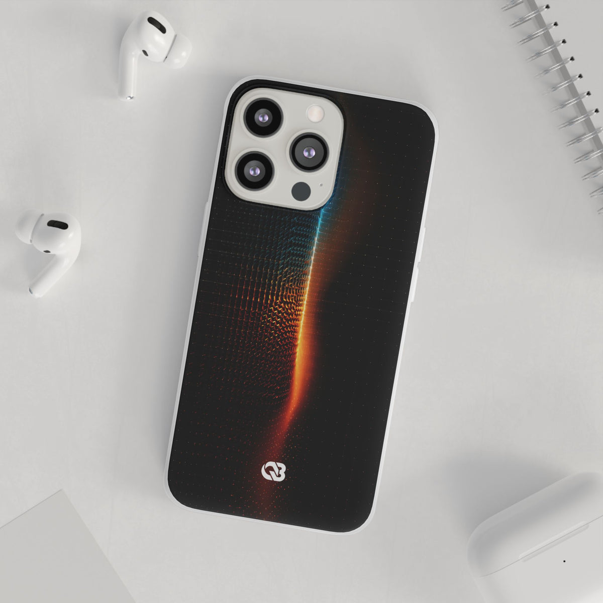 Luminous Refraction Grid · Lite Phone Case for iPhone ·  Black
