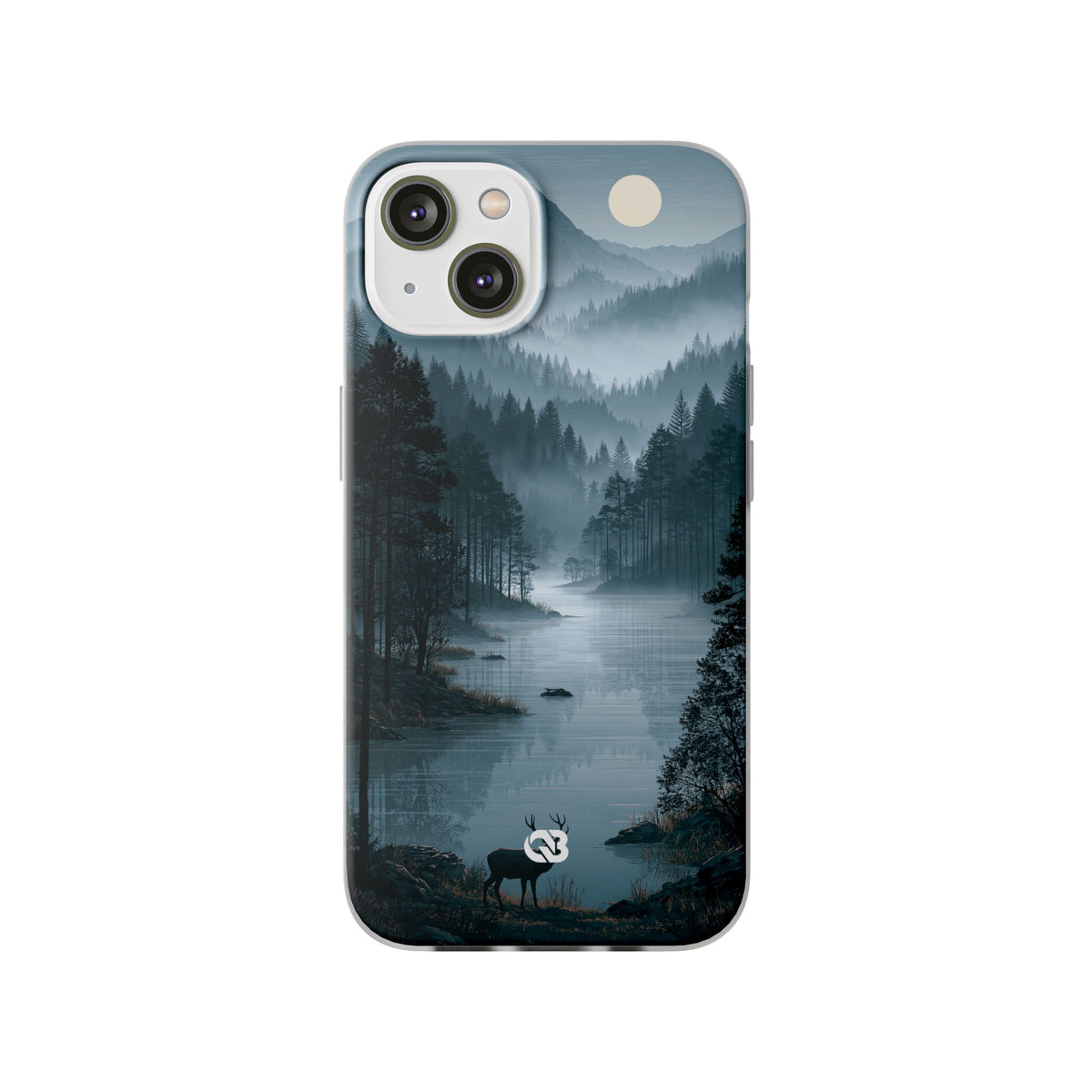 Silent Nordic Fjord · Lite Phone Case for iPhone ·  Blue