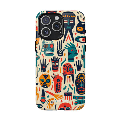 Lebendige Gesichter iPhone 15 Pro Max Case - Tough+