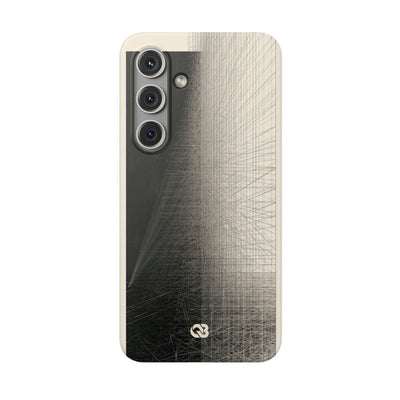 Beige Lite Phone Case for Samsung - Brutalist Graphite Grid