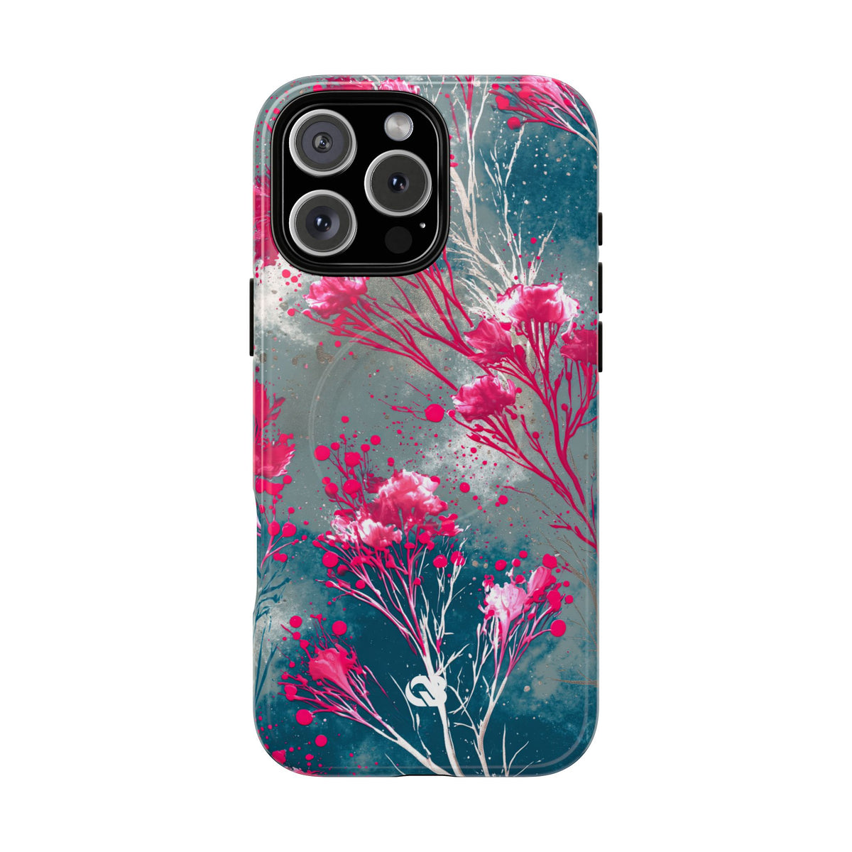 Cyber Blossom · Tough 2.0 Magnetic Phone Case for iPhone · Teal