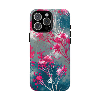 Cyber Blossom · Tough 2.0 Magnetic Phone Case for iPhone · Teal