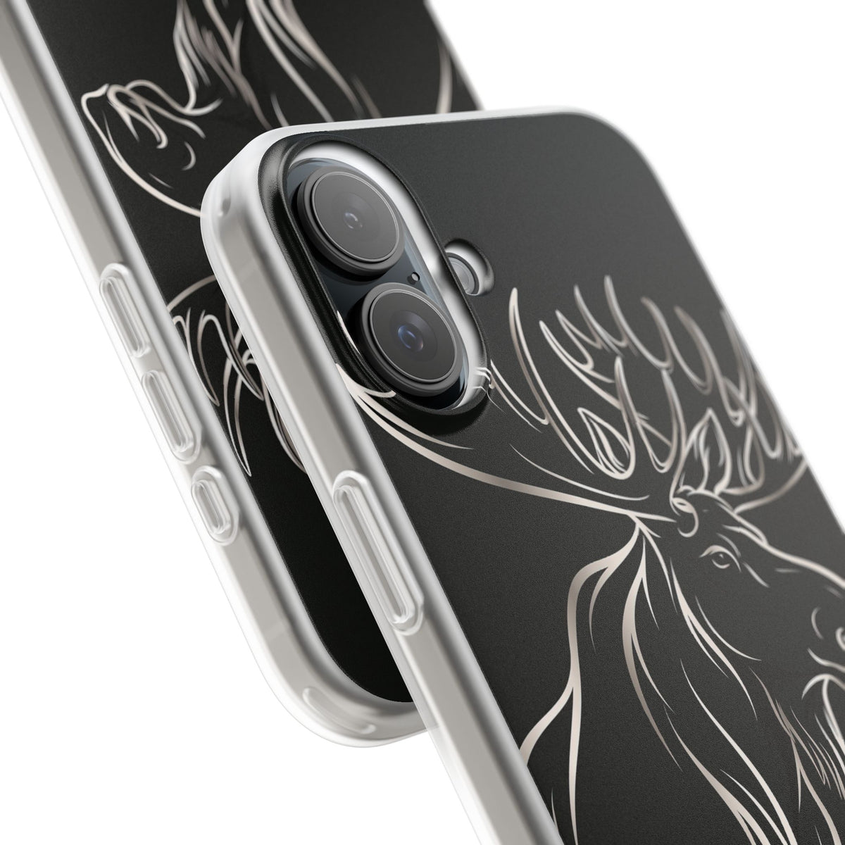 Nordic Moose Contour · Lite Phone Case for iPhone ·  Black