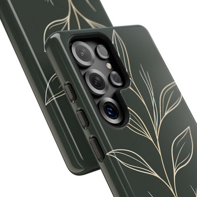Green Tough Phone Case for Samsung - Deep Moss Willow