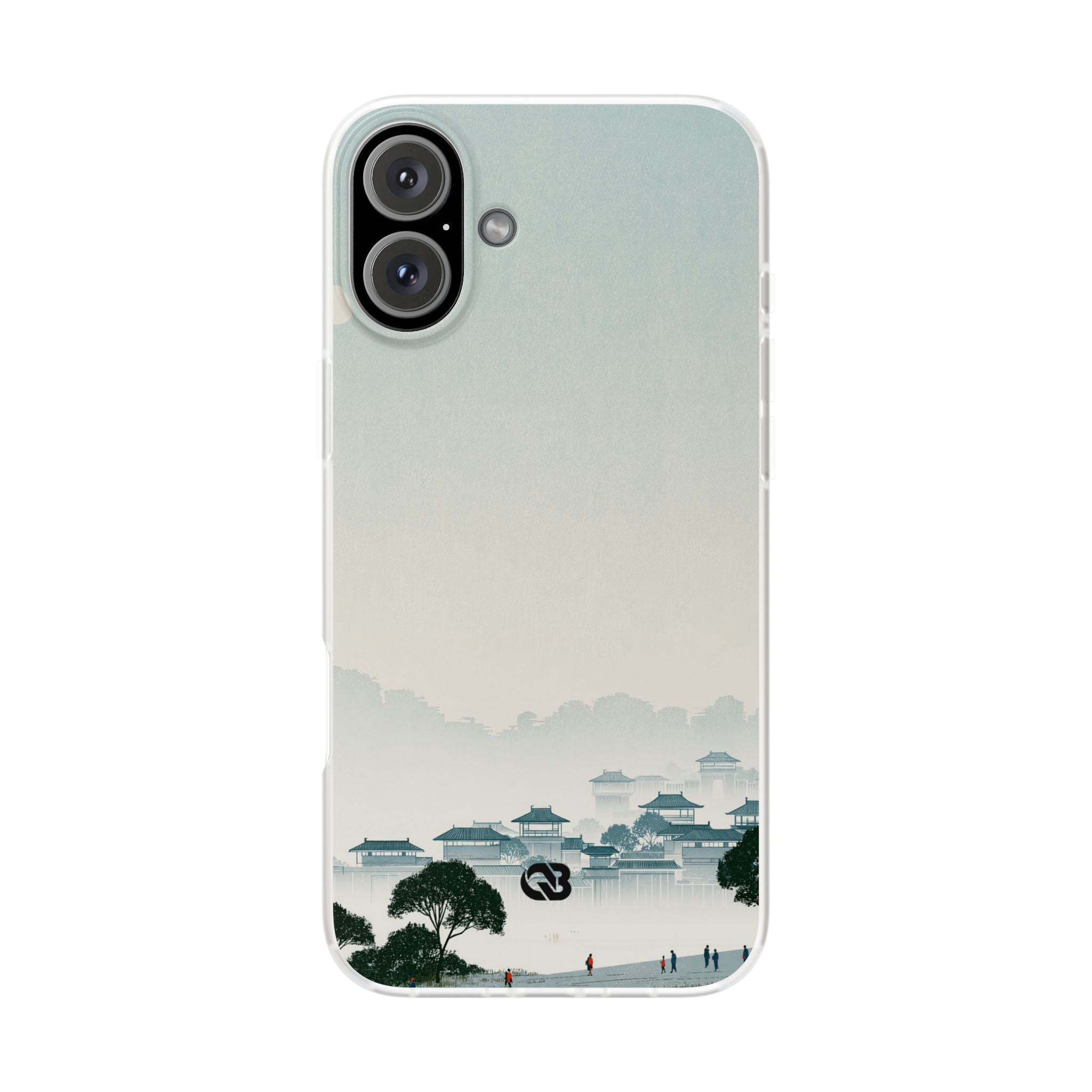 Blue Lite Phone Case for iPhone - Mist Valley Pagoda