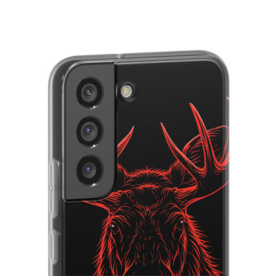 Nordic Moose Contour · Lite Phone Case for Samsung · Red
