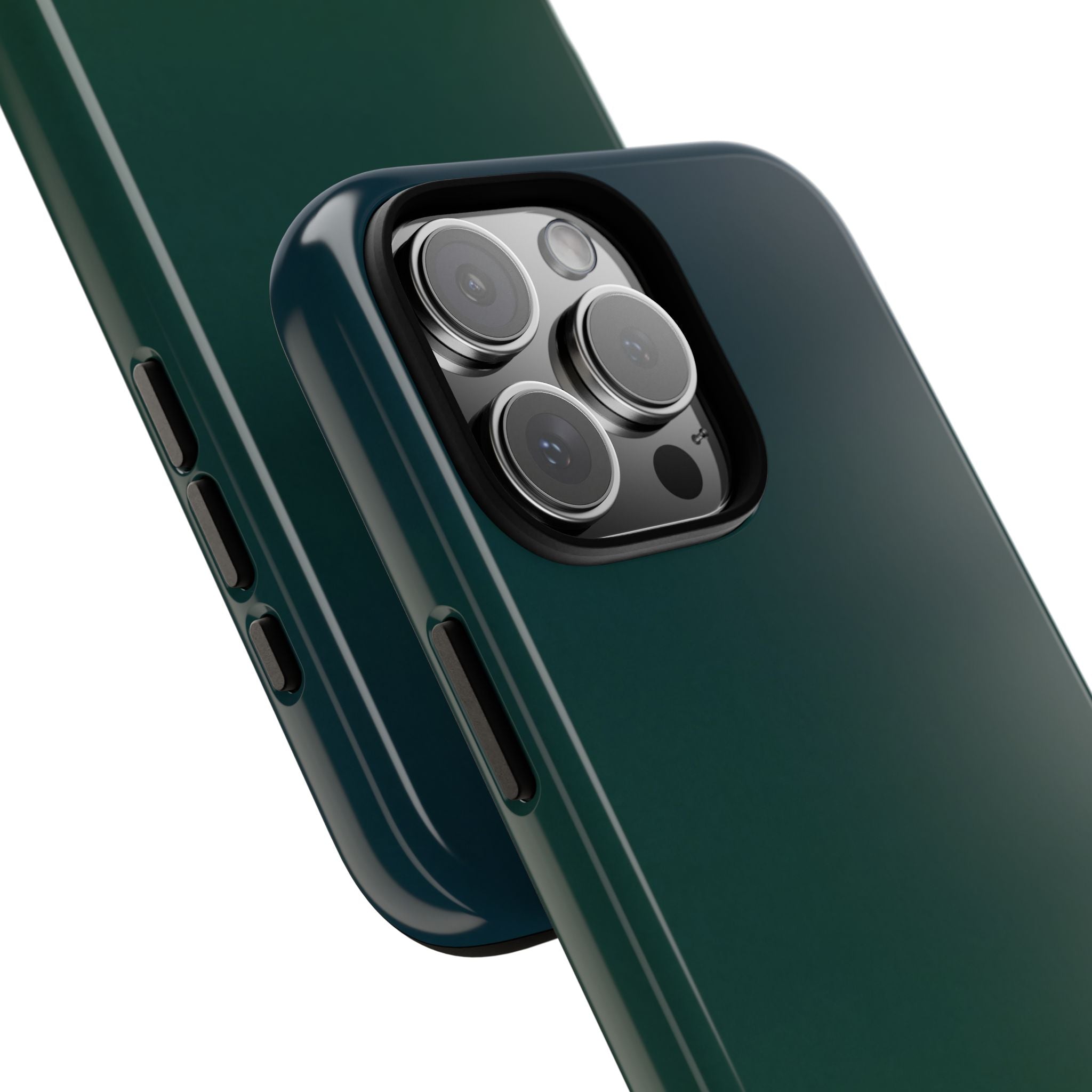 Green Tough Phone Case for iPhone - Midnight Pine Horizon